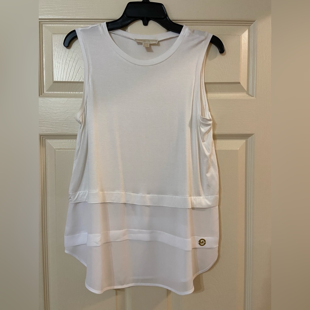 Never Worn White Michael Kors Scoop Neck White Blouse